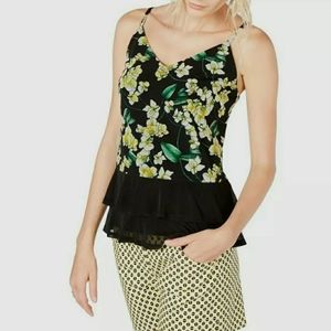 INC International Concepts - Black Floral Spaghett